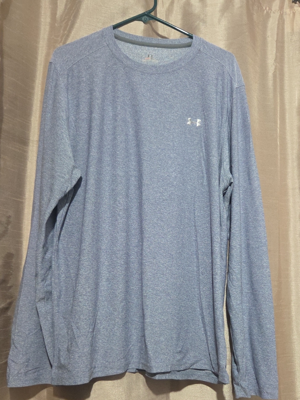Under Armour Men’s Long Sleeve Tech Tee in Heather Blue